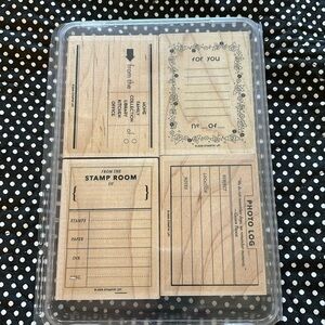 New! Stampin’ Up nameplate stamps. Excellent!